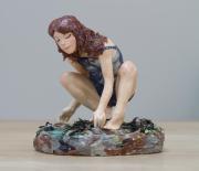 Girl in a rock pool by Debbie Court