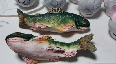 "Two Brook Trout" by Marilyn Kalbhenn