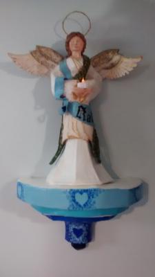 "Angel stand and shelf" by Marilyn Kalbhenn