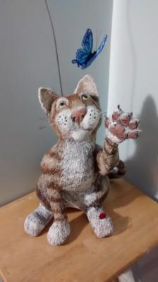 "Paper Mache Cat" by Marilyn Kalbhenn