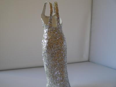 "Silver papier mache dress" by Sara Hall