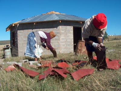 "Red paper harvest" by Luisa Cotardo