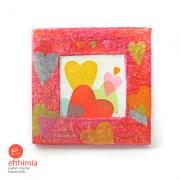 Hearts wall frame by Efthimia Kotsanelou