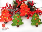 Christmas "trees" ornaments by Efthimia Kotsanelou