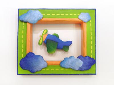 "Airplane & clouds frame" by Efthimia Kotsanelou