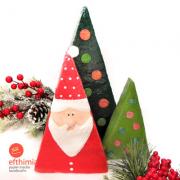 Santa Claus & Christmas trees decoration by Efthimia Kotsanelou