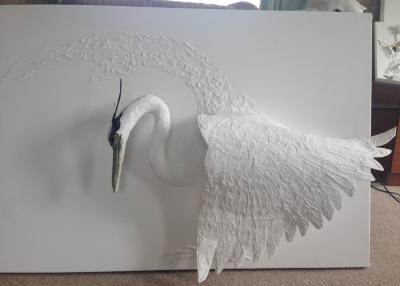 "Heron Washing" by Jo Muncaster