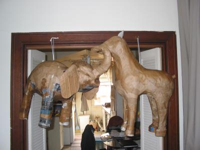 "Elephant and Horse Piñatas" by Raul Aguilar