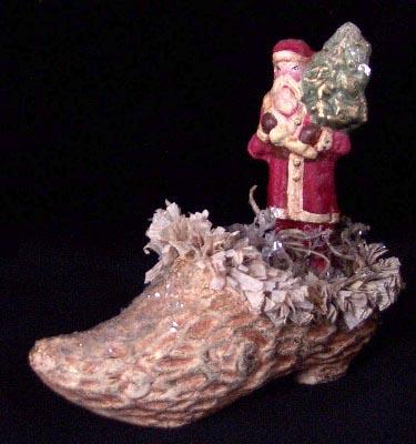 "Santa in Shoe" by Kitty Forseth