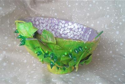 "Green Leaf Bowl" by Val Vyers