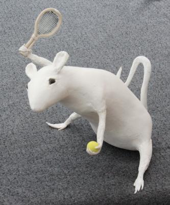 "Tennis playing rat" by David Osborne