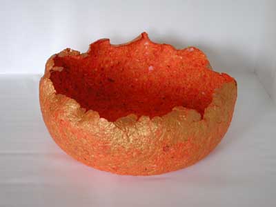 "Gold and Orange Bowl" by Sue Hibberd
